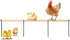 Neeenn Extra Long Chicken Perch Toys, Wooden Chick Perch Stand with Metal Ground