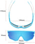 Sports Sunglasses Pink Polarized Cycling Glasses with 3 Lenses for Baseball, Fishing, Skiing, Running, Golf