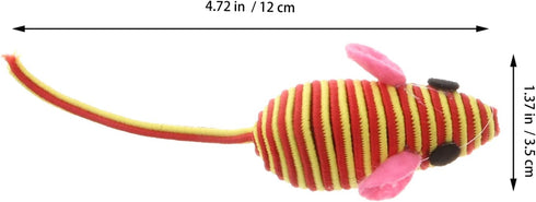 Totority Catnip Mice Cat Toy Rubber Band Mouse Catnip Toys for Cats Funny Pet Shop Mouse Toy Pet Elastic Rope Mouse Cat Teaser Playing Prop Realistic Mouse