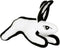 TUFFY World's Tuffest Soft Dog Toy - Barnyard Junior White Rabbit, Durable, Machine Washable