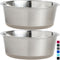 Gorilla Grip Stainless Steel Dog Bowl Set of 2, 8 Cups (64 fl oz), Beige - Heavy Duty with Rubber Base, BPA Free