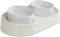 Ceramic Elevated Cat Bowls - 15° Tilted Raised Cat Food Bowls for Indoor Cats, Anti Vomiting Set