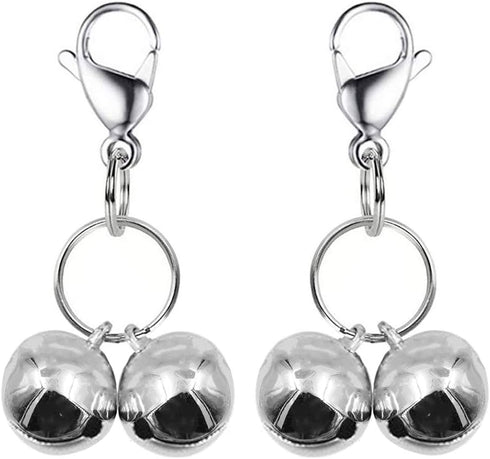 4 Sets Cat Bell for Dog Collar - Charm Training Pet Pendant Accessories with 2 Pack Stainless Steel Dog Tag Clips