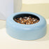 TEHAUX 1PC Ceramic Pet Bowl - Flat Water Bowl Feeder for Dogs Cats Exotic Shorthair (Sky-Blue)