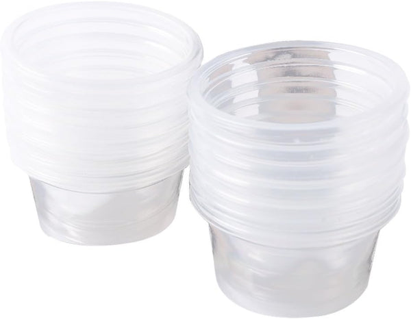 SLSON 100 Pack Gecko Food and Water Cups, Reptile Worm Bowl Mealworm Feeder for Lizard, Leopard Gecko, Crested Gecko (1