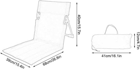 Nurnesy Camping Backrest Cushion, Camping Folding Chair Cushion Backrest Casual Stylish Aluminium Alloy Folding Beach