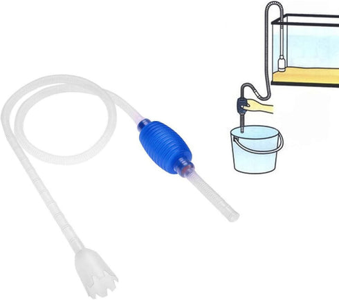 Aquarium Fish Tank Gravel Cleaner, Large Syphon Vacuum Water Changer Siphon Hose for Easy Cleaning