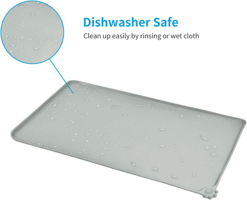 AUDWUD Non-Slip Silicone Feeding Mat for Pets - Waterproof & Easy to Clean