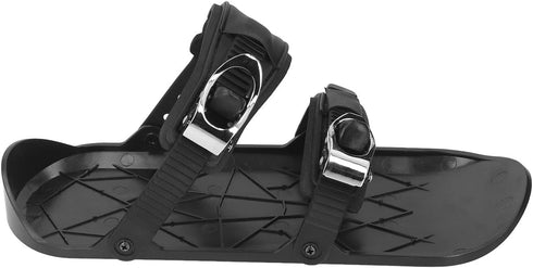 VGEBY Mini Ski Skates, Short Thin Ski Skates Attach to Skis Boots for Outdoor Winter Skiing, Black One Size