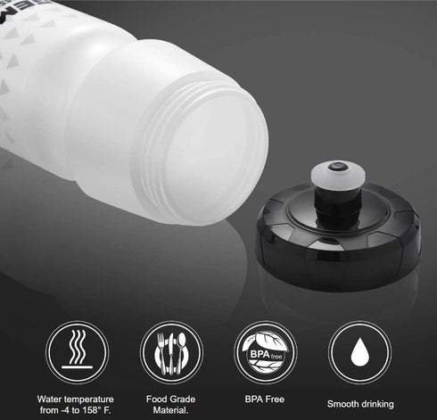 GEMFUL Bike Water Bottle, BPA Free, 750 ml, 2 Pack