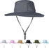 Sun Hat for Men and Women - UPF 50+ Waterproof Wide Brim Bucket Hat for Hiking, Garden, Safari, Beach