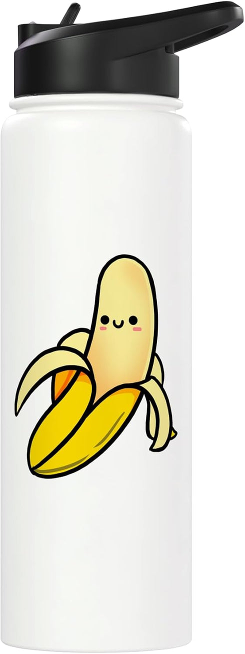 Kawaii Banana Design For Banana Lovers Kawaii Banana Stainless Steel Insulated Water Bottle