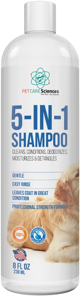 8 fl oz 5 in 1 Dog Shampoo for Itchy Skin, Sensitive Skin Dog Shampoo for Smelly Dogs