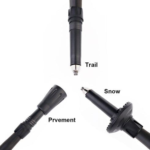 Travel Folding Trekking Hiking Pole with Carrying Case, Adjustable Walking Stick for Women and Men