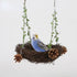 Natural Rattan Nest Bird Swing for Parrot, Parakeet, Cockatiel, Conure, Macaw, Amazon, African Grey, Lovebird (Small)