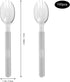 2 1 6.69In Multifunctional Spork in Thick Translucent Grey Fork and Spoon Compact Tableware for Camping Hiking Barbecue