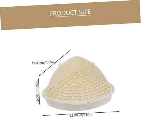 Chinchillas, Rabbit Bedding Litter Box, Triangle Potty Trainer Corner Litter Bedding Box for Small Guinea Pigs, Ferret