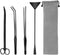 Aquarium Aquascape Tools Kit, 4 in 1 Anti-Rust Aquatic Plant Tool Set, Stainless Steel Black Tweezers, Scissors, Spatula