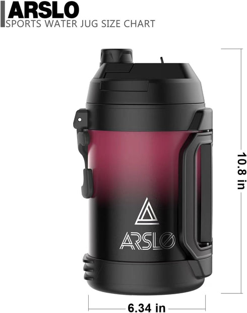 24 128 Sports Water Jug - Gallon Water Bottle - Large Insulated Stainless Steel Bottle for Gym, Workouts, Basketball