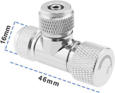 Create idea CO2 Dual-Head Needle Valve - Carbon Dioxide Double-Ended Needle Trimmer Valve for Fish Tanks Accessory