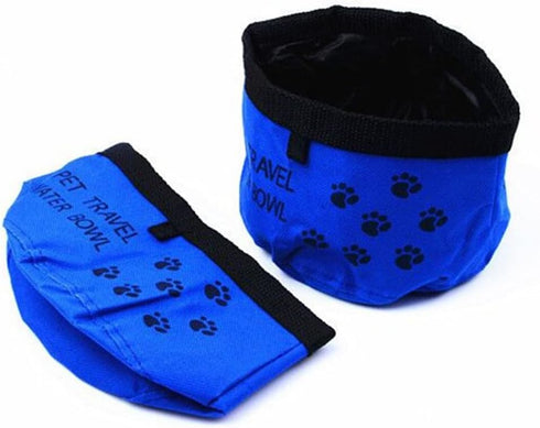 NOLITOY 2pcs Portable Pet Feeding Bowls - Foldable Travel Dog Dish & Leakproof Water Cup for Camping Hiking