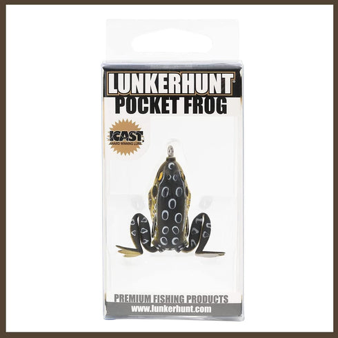 LUNKERHUNT Frog Lure for Bass Fishing | Pocket Frog Fishing Lure 1.75 Inch | Soft Hollow Body