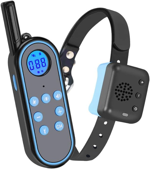Voice Intercom Dog Training Collar, Rechargeable Shock Collar with Remote for Small, Medium & Large Dogs