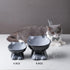 Nihow Elevated Cat/Dog Bowls: 6.25 Inch Ceramic Raised Food & Water Bowl Set for Small Dogs and Cats - Elegant Gray