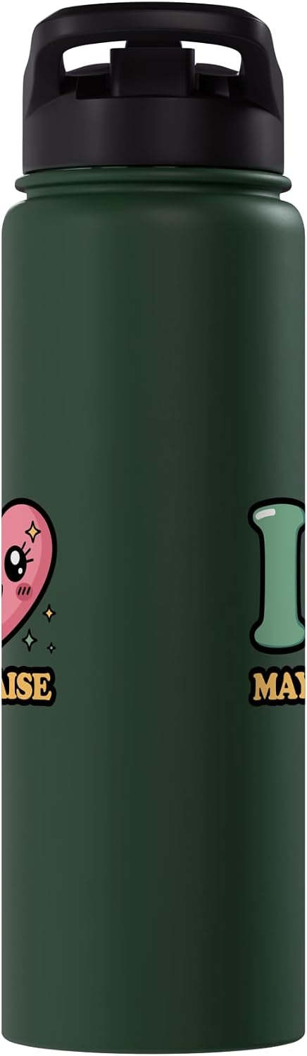 I heart Mayonnaise I love Mayonnaise Stainless Steel Insulated Water Bottle
