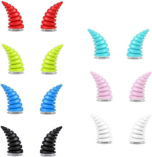 Katutude 2 Pcs Helmet Devil Horns with Suction Cups, Motorcycle Helmet Decoration, 3D Car Hood Stickers