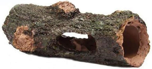 Zerodis Log Hollow Tree Trunk Ornament, Artificial Wood Fish House Decoration for Betta Turtles Reptiles
