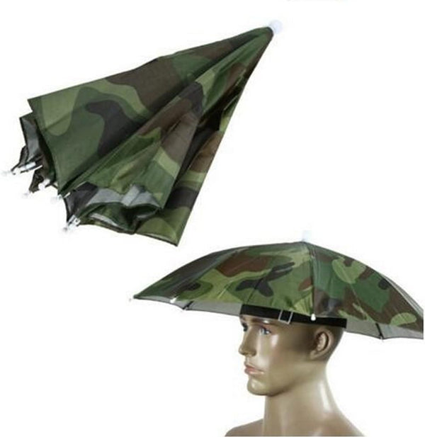 UH26 Umbrella Hat, Colorful Folding Headwear 26”, Elastic Headband for Sun Rain, Perfect for Kids