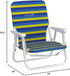 1 200lbs CARIBBEAN JOE Folding Beach Chair, Position Lightweight and Portable Foldable Outdoor Camping Accessories
