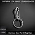 COMTIM 2 Pack Dog Tag Clips - Stainless Steel Heavy Duty Quick Clips Pet ID Tag Holder for Dog/Cat Collar