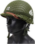 WWII US Army M1 Green Helmet Replica with Net/Canvas Chin Strap for DIY Painting