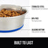 Gorilla Grip Stainless Steel Metal Dog Bowl Set of 2, Rubber Base, Heavy Duty Feeding Dishes, Food Grade BPA Free, Less Sliding, Quiet Pet Bowls for Cats and Dogs, Holds 2 Cups (16 fl oz), Royal Blue