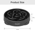 MateeyLife Large Slow Feeder Dog Bowls, Non-Slip Interactive Puzzle Bowls, 4 Cups Black for Large Breeds, Bloat Stop
