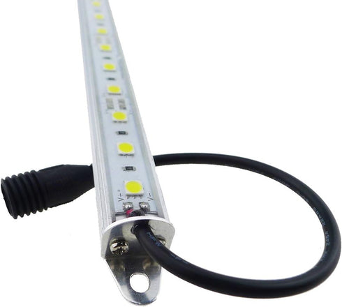 12" 18LEDs 5050 Blue 460nm Aquarium LED Strip Light, Waterproof Aluminum, 12V DC Grow Bar Light