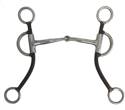 AJ Tack Double Rein Long Shank Sweet Iron Bit