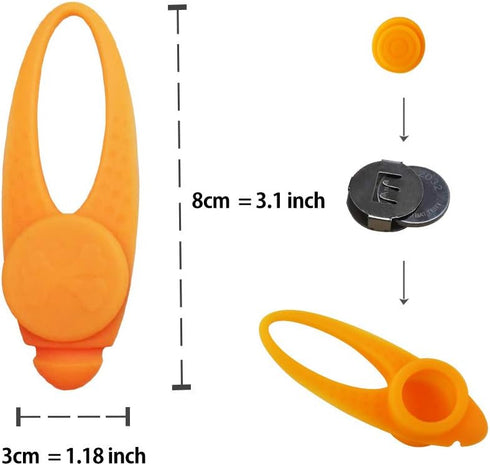 LaRoo Safety LED-Flashing Light for Dogs, Clip on Waterproof Pendant Keyring for Dog Collar Outdoor Sports