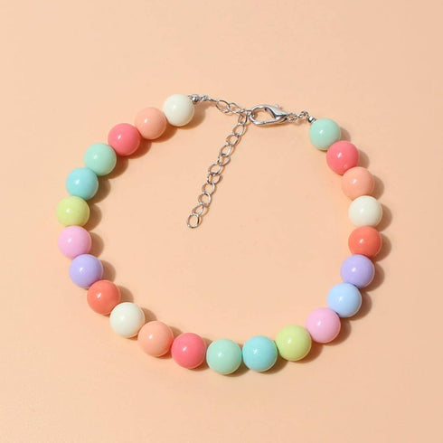 yanbirdfx Dogs Collar, Durable Pet Faux Pearls Necklace Pet Jewelry in Candy Colors, Multicolor