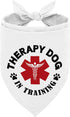 Therapy Dog in Training Bandana, Classical White Printing Dog Scarf Accessories, Pet Scarf Gift (J14)