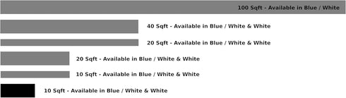 Filter Floss, Polishing Filter Pad for Fish Tank & Aquarium Filters - White/Blue - 2'x5' (10 sq. ft.)