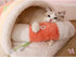 Cute Sakura Cat Sleeping Bag with Pillow, Cozy Cave Bed for Cats and Puppies Below 13lbs, Red
