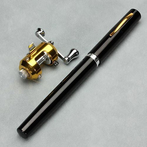 G Ganen 38inch Mini Portable Pocket Aluminum Alloy Fishing Rod Pen - Great Gift