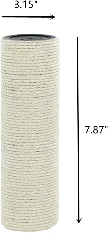 2-Pack 7.87" L, 3.15" Ø Cat Tree Replacement Post for Cat Tree with 3 Handwoven Basket Bed, Cat Tower Accessories Replacement Pole
