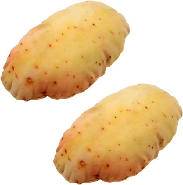 JIANSHUILIAN 2Pcs Vegetable Dog Toy, 2025 New Potato Food Shape Squeaky Toys, Cute