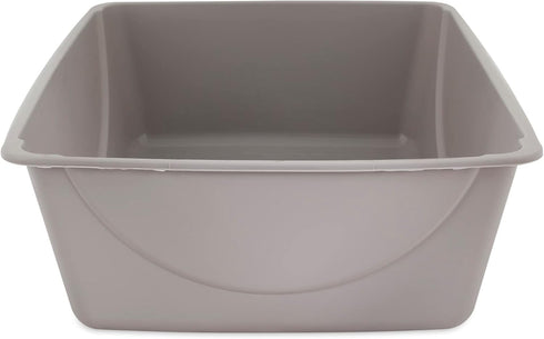 Petmate Open Cat Litter Box, Extra Large Nonstick Litter Pan, Durable Standard Litter Box, Mouse Grey