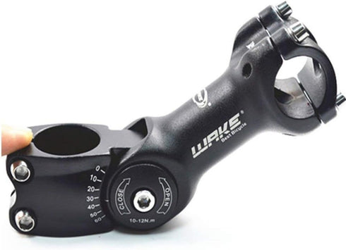 MTB Stem 25.4 90mm 110mm Adjustable 0-60 Degree Short Handlebar Stem for Most Bicycle, Road Bike, MTB, BMX (Aluminum