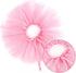 Dog Tutu Skirt, Birthday Party Supplies with Pink Bowtie and Crown Hat for Dog Princess Costume
